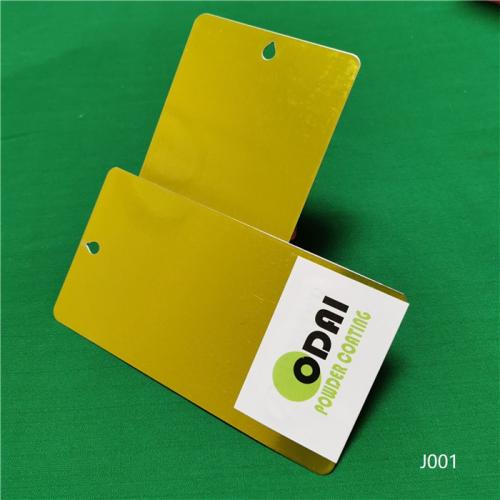 Golden yellow colour metallic finish electrostatic powder coating