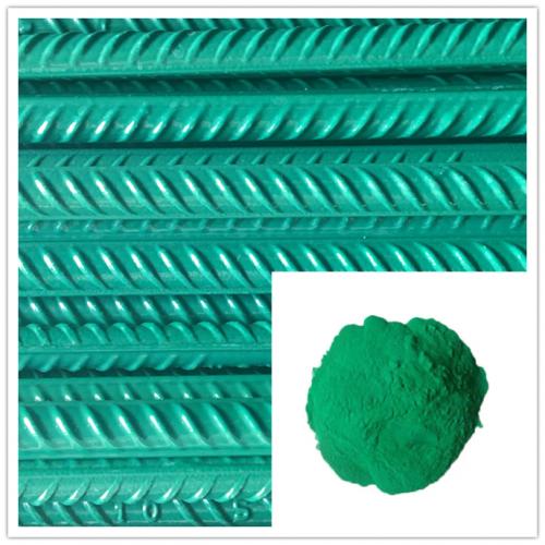 Green fusion bonded epoxy powder for steel rebar rod