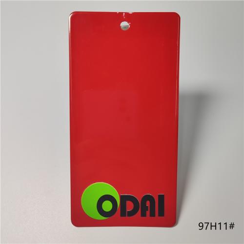 Odai brand high gloss blood red powder coating paint 97H11#
