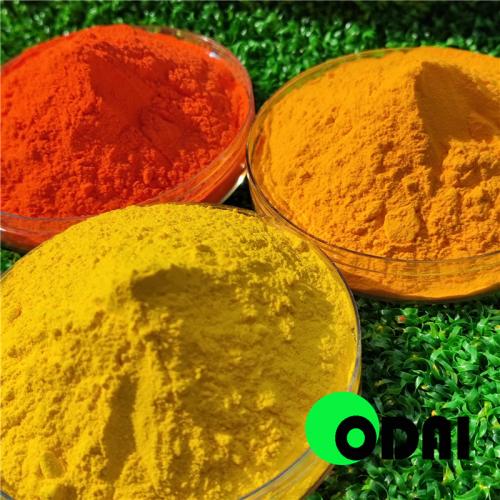 Odai brand pantone colors yellow epoxy polyester powder coating paint powder