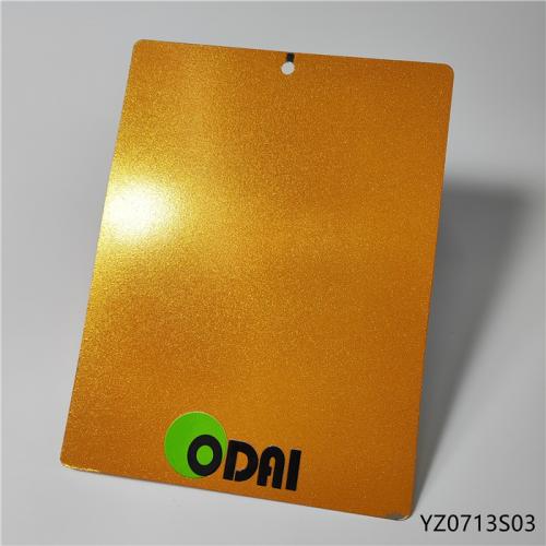 Orange colour pearl metallic finish electrostatic powder coating