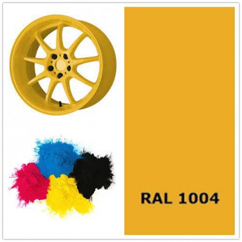 RAL 1004 Golden Yellow epoxy polyester powder coating color  
