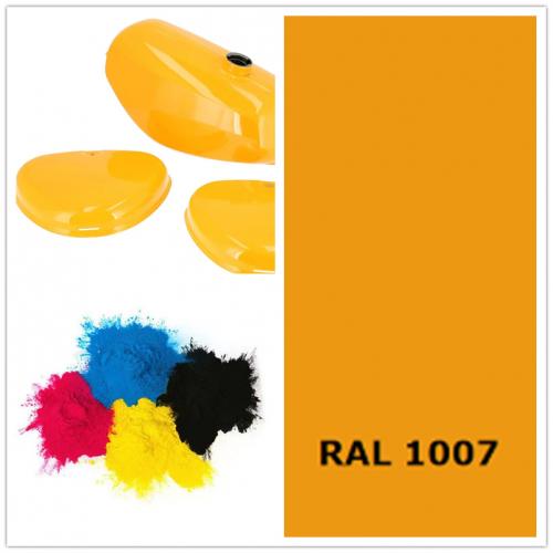 RAL 1007 Daffodil Yellow epoxy polyester powder coating color 