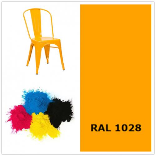 RAL 1028 Melon Yellow electrostatic powder coating paint