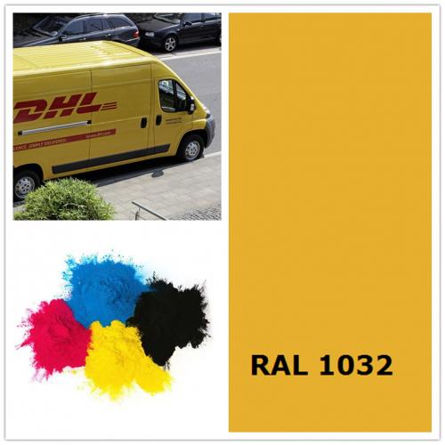 Ral 1032 Broom Yellow electrostatic powder coating paint 