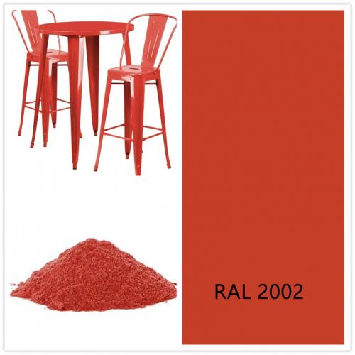 RAL 2002  Vermillion epoxy polyester powder coating color