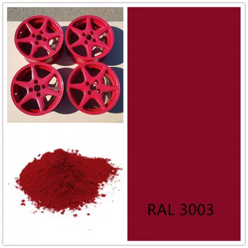 RAL 3003 Ruby Red epoxy polyester powder coating color 