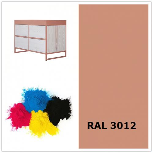 RAL 3012 Beige Red epoxy polyester powder coating color