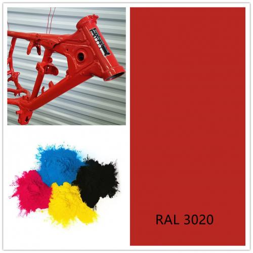 RAL 3020 Traffic Red polyester powder coating 