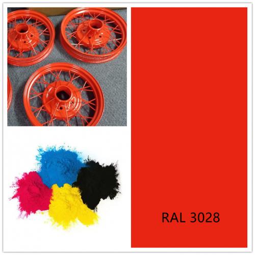 RAL 3028 Pure Red epoxy polyester powder coating color