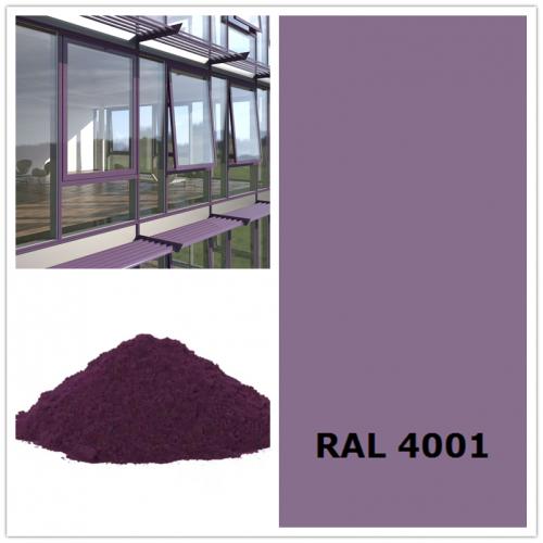 RAL 4001 Red Lilac epoxy polyester powder coating color