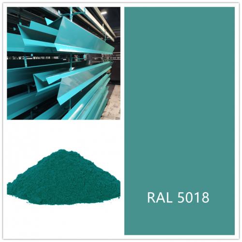 RAL 5018 Turquoise Blue epoxy polyester powder coating